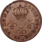 France 2 Sous Louis XVI 1789 A KM# 1 LOUIS XVI R.DE FR ET DE NAV. coin obverse