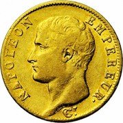 France 20 Francs Napoleon I 1806 U KM# 674.5 NAPOLEON EMPEREUR. coin obverse France 20 Francs Napoleon I 1806 U KM# 674.5 NAPOLEON EMPEREUR. coin obverse