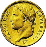 France 20 Francs Napoleon I 1814 Q KM# 695.7 NAPOLEON EMPEREUR DROZ F coin obverse France 20 Francs Napoleon I 1814 Q KM# 695.7 NAPOLEON EMPEREUR DROZ F coin obverse