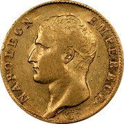 France 20 Francs Napoleon I AN13 Q KM# 663.3 NAPOLEON EMPEREUR. coin obverse France 20 Francs Napoleon I AN13 Q KM# 663.3 NAPOLEON EMPEREUR. coin obverse
