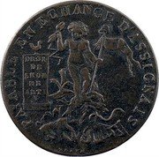 France 3 Sols (Trois Sous) Token Issue LAN III (1791) Requires Confirmation KM# Tn44a PAYABLE EN ECHANGE D'ASSIGNATS coin obverse