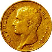 France 40 Francs Napoleon I 1806 I KM# 675.3 NAPOLEON EMPEREUR. DROZ F. coin obverse France 40 Francs Napoleon I 1806 I KM# 675.3 NAPOLEON EMPEREUR. DROZ F. coin obverse