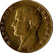 France 40 Francs Napoleon I 1806 U KM# 675.5 NAPOLEON EMPEREUR. DROZ F. coin obverse France 40 Francs Napoleon I 1806 U KM# 675.5 NAPOLEON EMPEREUR. DROZ F. coin obverse