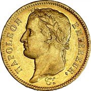 France 40 Francs Napoleon I 1812 A KM# 696.1 NAPOLEON EMPEREUR. DROZ F. coin obverse France 40 Francs Napoleon I 1812 A KM# 696.1 NAPOLEON EMPEREUR. DROZ F. coin obverse