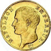 France 40 Francs Napoleon I AN13 A KM# 664.1 NAPOLEON EMPEREUR. DROZ F. coin obverse
