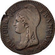 France 5 Centimes Liberty LAN 4 (1795-96) I KM# 635.2 REPUBLIQUE FRANÇAISE. coin obverse