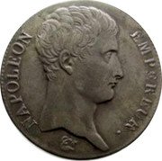 France 5 Francs Napoleon I 1806 A KM# 673.1 NAPOLEON EMPEREUR coin obverse France 5 Francs Napoleon I 1806 A KM# 673.1 NAPOLEON EMPEREUR coin obverse
