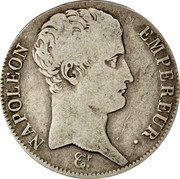 France 5 Francs Napoleon I 1806 B KM# 673.2 NAPOLEON EMPEREUR. coin obverse France 5 Francs Napoleon I 1806 B KM# 673.2 NAPOLEON EMPEREUR. coin obverse