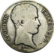 France 5 Francs Napoleon I 1806 BB KM# 673.3 NAPOLEON EMPEREUR. BRENET coin obverse France 5 Francs Napoleon I 1806 BB KM# 673.3 NAPOLEON EMPEREUR. BRENET coin obverse