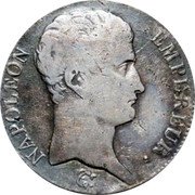 France 5 Francs Napoleon I 1807 L KM# 673.8 NAPOLEON EMPEREUR BRENET coin obverse France 5 Francs Napoleon I 1807 L KM# 673.8 NAPOLEON EMPEREUR BRENET coin obverse