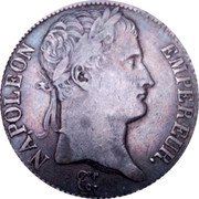 France 5 Francs Napoleon I 1808 H Requires Confirmation KM# 686.5 NAPOLEON EMPEREUR BRENET coin obverse France 5 Francs Napoleon I 1808 H Requires Confirmation KM# 686.5 NAPOLEON EMPEREUR BRENET coin obverse