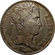 France 5 Francs Napoleon I 1808 M KM# 686.9 NAPOLEON EMPEREUR BRENET coin obverse France 5 Francs Napoleon I 1808 M KM# 686.9 NAPOLEON EMPEREUR BRENET coin obverse
