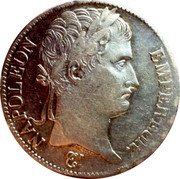 France 5 Francs Napoleon I 1813 D KM# 694.5 NAPOLEON EMPEREUR BRENET coin obverse France 5 Francs Napoleon I 1813 D KM# 694.5 NAPOLEON EMPEREUR BRENET coin obverse