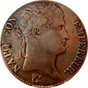 France 5 Francs Napoleon I 1813 Q KM# 694.12 NAPOLEON EMPEREUR. BRENET coin obverse France 5 Francs Napoleon I 1813 Q KM# 694.12 NAPOLEON EMPEREUR. BRENET coin obverse