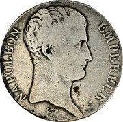 France 5 Francs Napoleon I AN13 MA KM# 662.11 NAPOLEON EMPEREUR coin obverse France 5 Francs Napoleon I AN13 MA KM# 662.11 NAPOLEON EMPEREUR coin obverse