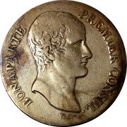 France 5 Francs Napoleon I ANXI Q KM# 650.6 BONAPARTE PREMIER CONSUL. TIOLIER coin obverse France 5 Francs Napoleon I ANXI Q KM# 650.6 BONAPARTE PREMIER CONSUL. TIOLIER coin obverse