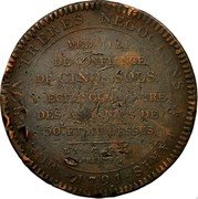 France 5 Sols Token Issue 1791 KM# Tn29 MEDAILLE DE CONFIANCE DE CINQ-SOLS REMBOURSABLE EN ASSIGNATS DE 50L ET AU DESSUS. L'AN IV. DE LA LIBERTÉ. MONERON FRERES NEGOCIANS A PARIS 1791 coin reverse France 5 Sols Token Issue 1791 KM# Tn29 MEDAILLE DE CONFIANCE DE CINQ-SOLS REMBOURSABLE EN ASSIGNATS DE 50L ET AU DESSUS. L'AN IV. DE LA LIBERTÉ. MONERON FRERES NEGOCIANS A PARIS 1791 coin reverse