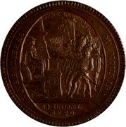 France 5 Sols Token Issue 1792//LAN III KM# Tn30 VIVRE LIBRES OU MOURIR PACTE FEDERATIF CONSTI TUTION DES FRANCAIS DUPRÉ. F. 14 JUILLET 1790 coin obverse France 5 Sols Token Issue 1792//LAN III KM# Tn30 VIVRE LIBRES OU MOURIR PACTE FEDERATIF CONSTI TUTION DES FRANCAIS DUPRÉ. F. 14 JUILLET 1790 coin obverse