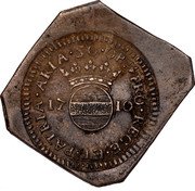 France 50 Sols Siege of Aire 1710 KM# 16.2 50. OBS PRO. REGE. ET. PATRIA. ARIA. coin obverse France 50 Sols Siege of Aire 1710 KM# 16.2 50. OBS PRO. REGE. ET. PATRIA. ARIA. coin obverse