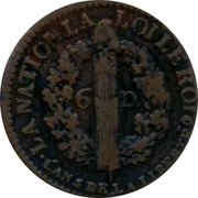 France 6 Deniers Louis XVI 1793 K KM# 610.3 LA NATION LA LOI LE ROI 6 D. L'AN 5 DE LA LIBERTÉ coin reverse