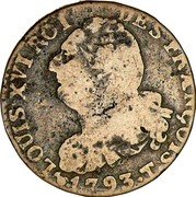 France 6 Deniers Louis XVI 1793 T KM# 610.5 LOUIS XVI ROI DES FRANÇOIS 1793 T coin obverse