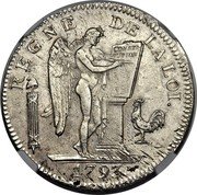 France Six Livres Genius of Liberty 1793//LAN II KM# 624.5 CONSTI TUTION 1793 REGNE DE LA LOI coin reverse France Six Livres Genius of Liberty 1793//LAN II KM# 624.5 CONSTI TUTION 1793 REGNE DE LA LOI coin reverse