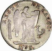 France Six Livres Genius of Liberty 1793//LAN II L KM# 624.6 CONSTI TUTION 1793 REGNE DE LA LOI coin reverse France Six Livres Genius of Liberty 1793//LAN II L KM# 624.6 CONSTI TUTION 1793 REGNE DE LA LOI coin reverse