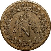 France Decime Napoleon I 1815 KM# 700 N coin obverse