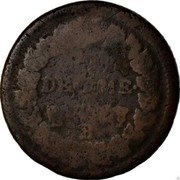 France Decime Napoleon I LAN 5 (1796-97) B KM# 644.3 UN DÉCIME L'AN 5 B coin reverse