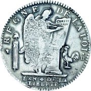 France ECU Louis XVI 1792 D KM# 615.4 REGNE DE LA LOI D CONSTI- TUTION DUPRÉ L'AN 4 DE LA LIBERTÉ coin reverse France ECU Louis XVI 1792 D KM# 615.4 REGNE DE LA LOI D CONSTI- TUTION DUPRÉ L'AN 4 DE LA LIBERTÉ coin reverse