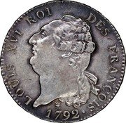 France ECU Louis XVI 1792 I KM# 615.6 LOUIS XVI ROI DES FRANÇOIS 1792 coin obverse France ECU Louis XVI 1792 I KM# 615.6 LOUIS XVI ROI DES FRANÇOIS 1792 coin obverse