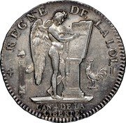 France ECU Louis XVI 1792 I KM# 615.6 REGNE DE LA LOI. I CONSTI- TUTION DUPRÉ L'AN 4 DE LA LIBERTÉ. coin reverse France ECU Louis XVI 1792 I KM# 615.6 REGNE DE LA LOI. I CONSTI- TUTION DUPRÉ L'AN 4 DE LA LIBERTÉ. coin reverse