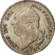 France ECU Louis XVI 1793 M KM# 615.9 LOUIS XVI ROI DES FRANÇOIS 1793 coin obverse France ECU Louis XVI 1793 M KM# 615.9 LOUIS XVI ROI DES FRANÇOIS 1793 coin obverse