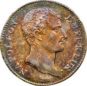 France Franc Napoleon I 1806 K KM# 672.5 NAPOLEON EMPEREUR. TIOLIER coin obverse France Franc Napoleon I 1806 K KM# 672.5 NAPOLEON EMPEREUR. TIOLIER coin obverse