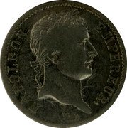 France Franc Napoleon I 1808 B KM# 682.2 NAPOLEON EMPEREUR. TIOLIER coin obverse