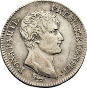France Franc Napoleon I AN12 L KM# 649.8 BONAPARTE PREMIER CONSUL TIOLIER coin obverse France Franc Napoleon I AN12 L KM# 649.8 BONAPARTE PREMIER CONSUL TIOLIER coin obverse