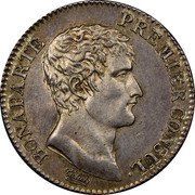 France Franc Napoleon I ANXI (1802-03) A KM# 649.1 BONAPARTE PREMIER CONSUL TIOLIER coin obverse France Franc Napoleon I ANXI (1802-03) A KM# 649.1 BONAPARTE PREMIER CONSUL TIOLIER coin obverse