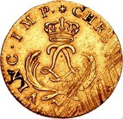 France Louis D'or Louis XV 1723 Cow KM# 469 CHRS REGN VINC IMP coin reverse France Louis D'or Louis XV 1723 Cow KM# 469 CHRS REGN VINC IMP coin reverse