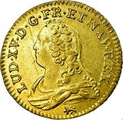 France Louis D'or Louis XV 1734 T KM# 489.20 LUD XV D G FR ET NAV REX coin obverse France Louis D'or Louis XV 1734 T KM# 489.20 LUD XV D G FR ET NAV REX coin obverse