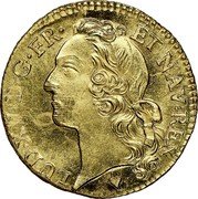 France Louis D'or Louis XV 1751 BB KM# 513.4 LUD XV D G FR ET NAV REX coin obverse France Louis D'or Louis XV 1751 BB KM# 513.4 LUD XV D G FR ET NAV REX coin obverse