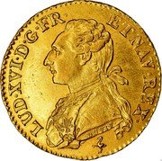 France Louis D'or Louis XVI 1774 A KM# 565 LUD. XVI. D. G. FR. ET NAV. REX DUVIV coin obverse France Louis D'or Louis XVI 1774 A KM# 565 LUD. XVI. D. G. FR. ET NAV. REX DUVIV coin obverse