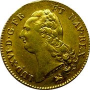 France Louis D'or Louis XVI 1786 B KM# 591.3 LUD XVI D G FR ET NAV REX DUVIV coin obverse France Louis D'or Louis XVI 1786 B KM# 591.3 LUD XVI D G FR ET NAV REX DUVIV coin obverse
