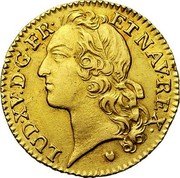 France Louis D'or (Louis XV) KM# 513.7 LUD XV D G FR ET NAV REX coin obverse France Louis D'or (Louis XV) KM# 513.7 LUD XV D G FR ET NAV REX coin obverse