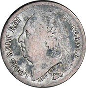 France 1/2 Franc Louis XVIII 1816 T KM# 708.10 LOUIS XVIII ROI DE FRANCE. MICHAUT F. coin obverse France 1/2 Franc Louis XVIII 1816 T KM# 708.10 LOUIS XVIII ROI DE FRANCE. MICHAUT F. coin obverse