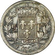 France 1/2 Franc Charles X 1828 W KM# 723.13 1/2 F 1828 W coin reverse