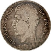 France 1/2 Franc Charles X 1830 K KM# 723.7 CHARLES X ROI DE FRANCE. MICHAUT coin obverse