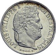 France 1/2 Franc Louis-Philippe I 1833 B KM# 741.2 LOUIS PHILIPPE I ROI DES FRANÇAIS DOMARD. F. coin obverse