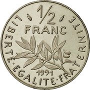 1 2 franc 1991 value