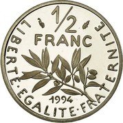 France 1/2 Franc The Sower 1994 Fish KM# 931.1 LIBERTE EGALITE FRATERNITE 1/2 FRANC 2000 coin reverse France 1/2 Franc The Sower 1994 Fish KM# 931.1 LIBERTE EGALITE FRATERNITE 1/2 FRANC 2000 coin reverse