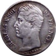 France 1/4 Franc Charles X 1828 M KM# 722.9 CHARLES X ROI DE FRANCE. MICHAUT coin obverse